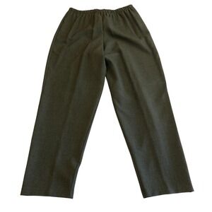 Vintage Pride & Joy Women 14 (30x28.5) Dark Green Pull On Stretch Wide Leg USA